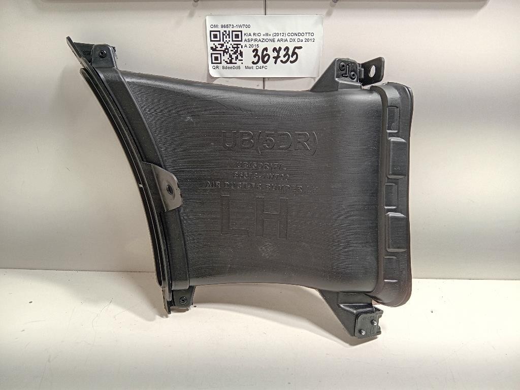 Condotto Aspirazione ARIA DX 86573-1W700 Kia RIO III 2012