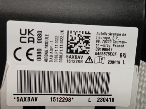 Air-bag Guidatore 71940963 Opel Corsa D 2007
