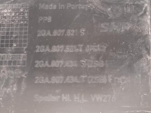 Paraurti POST 2GA807521T Volkswagen T-roc 2017