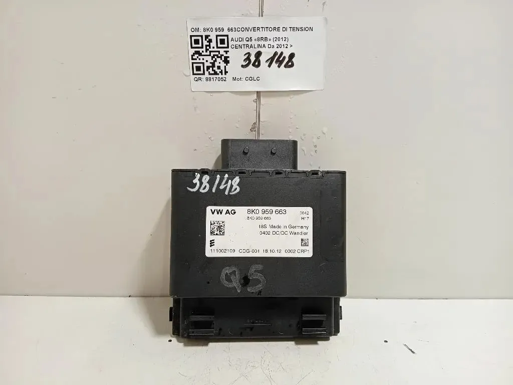 Centralina 8K0 959 CONVERTITORE DI TENSIONE Audi Q5 8RB 2012