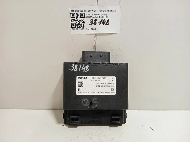 Centralina 8K0 959 CONVERTITORE DI TENSIONE Audi Q5 8RB 2012