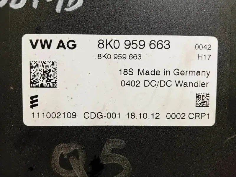Centralina 8K0 959 CONVERTITORE DI TENSIONE Audi Q5 8RB 2012