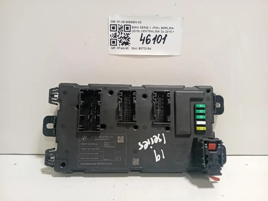 Centralina 6135 9866980-02 Bmw Serie 1 F20 Berlina 2015