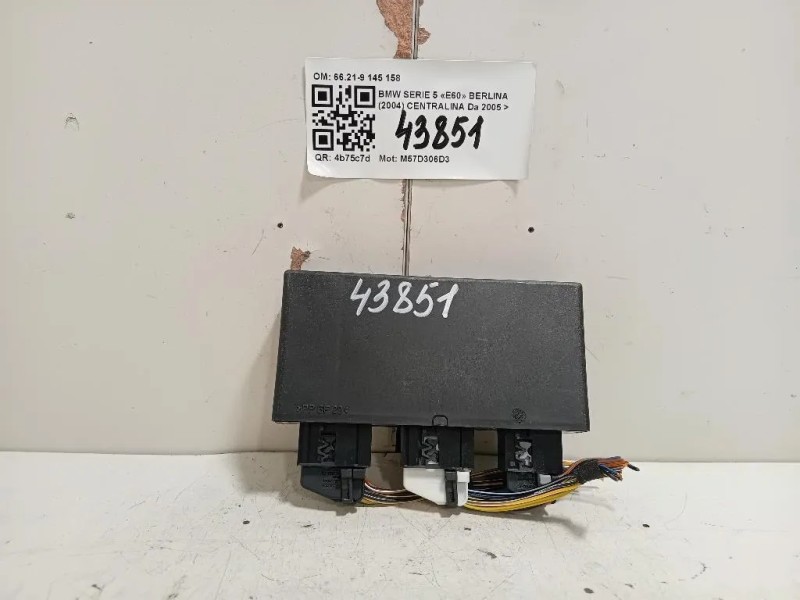 Centralina 66219145158 Bmw Serie 5 E60 Berlina 2004
