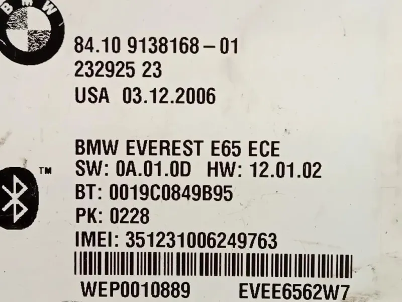 Centralina 88410 9138168-01 Bmw Serie 7 E66 2003