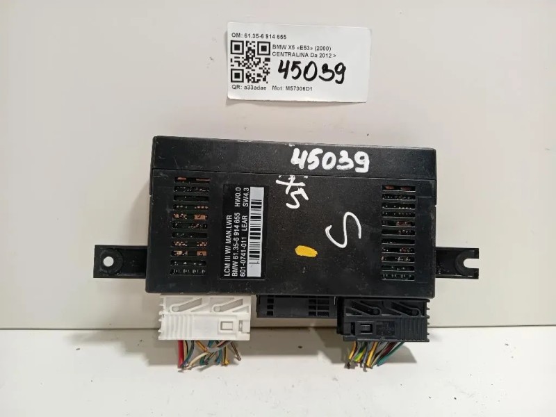 Centralina 6135-6 914 655 Bmw X5 E53 2000