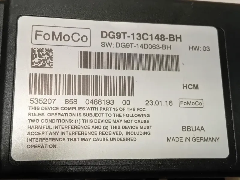 Centralina DG9T-13C148-BH Ford Mondeo V 2014