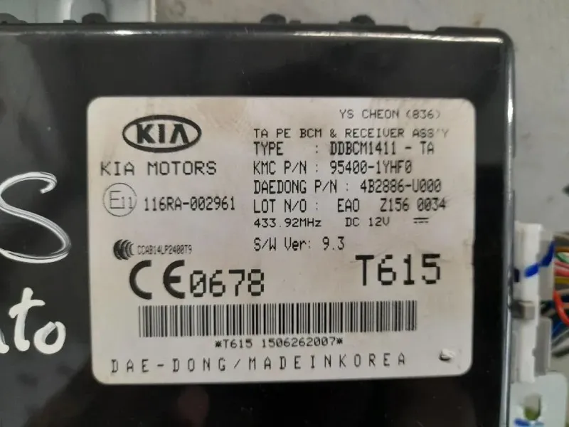 Centralina 954001YHF0 Kia Picanto III 2011