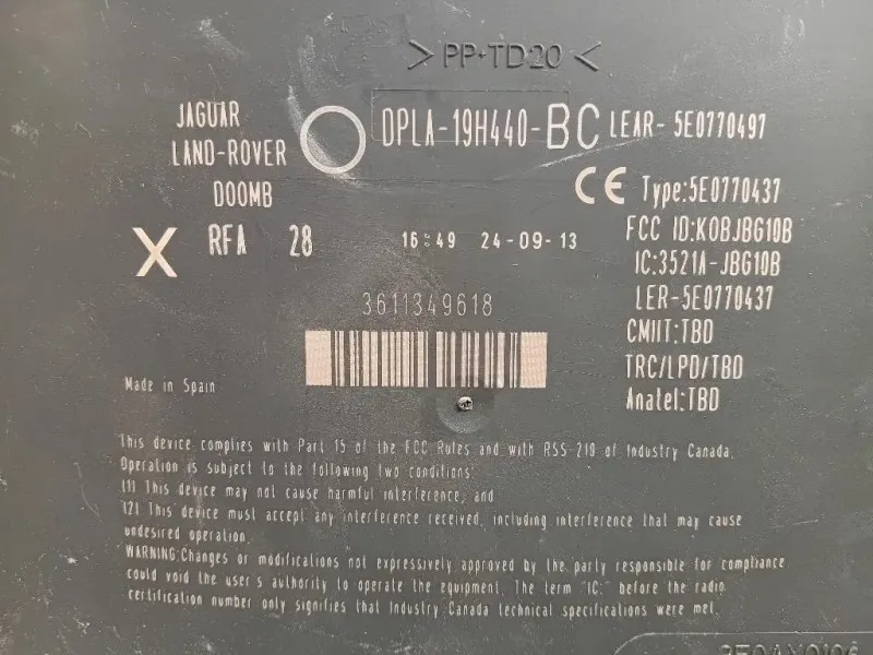 Centralina DPLA-19H440-BC Land Rover Range Rover Evoque I 2011