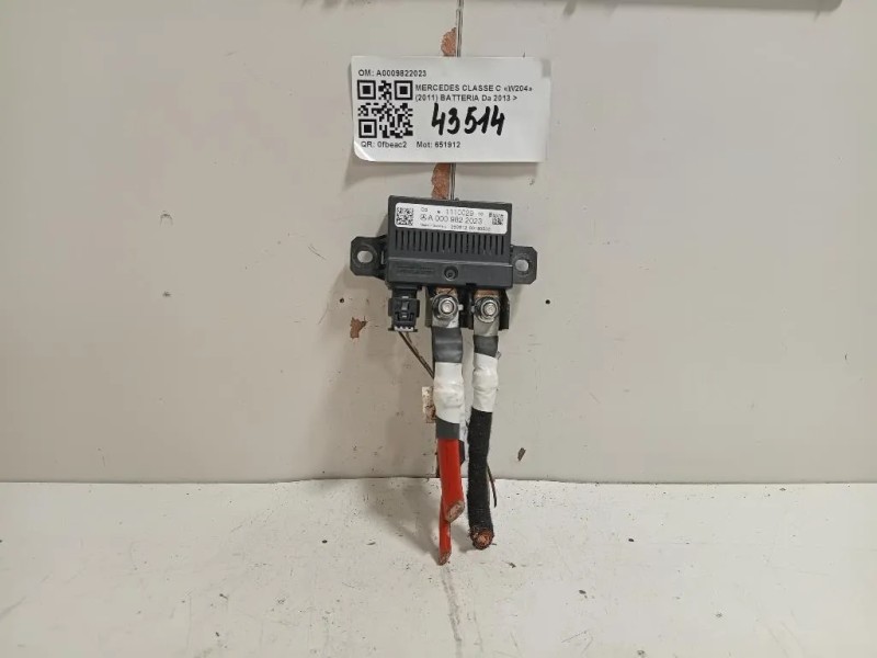 Centralina A0009822023 MODULO BATTERIA RELE Mercedes Classe C W204 2011