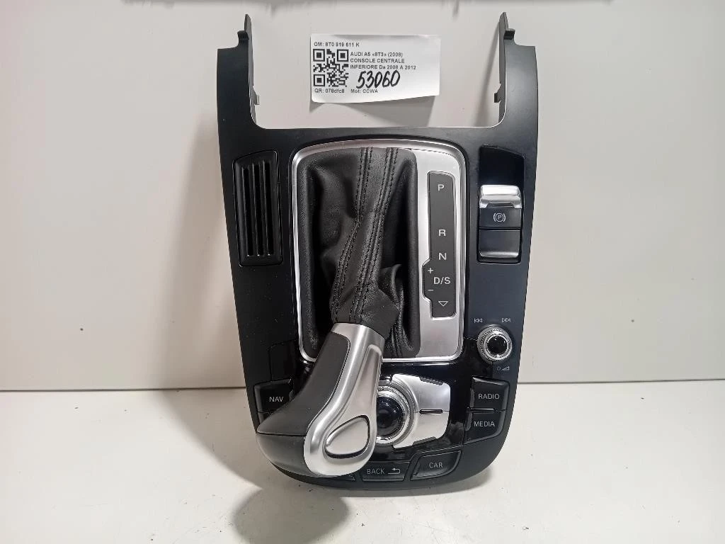 Console Centrale Inferiore 8T0 919 611 K Audi A5 8T3 2008