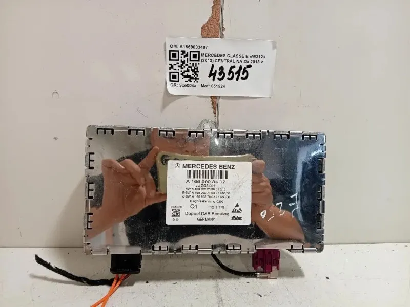 Centralina A1669003407 DAB RADIO CONTROLLO Mercedes Classe E W212 2013