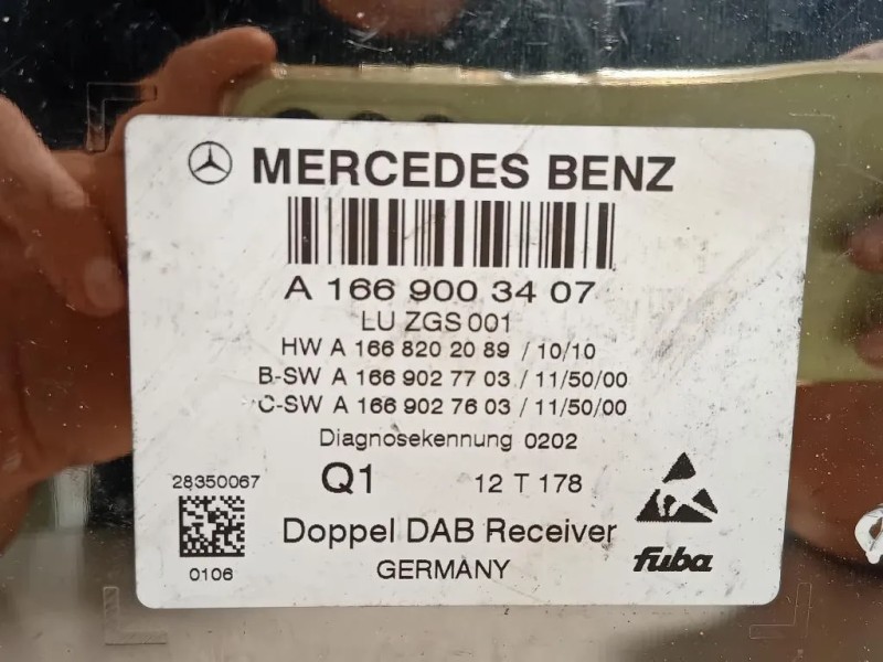 Centralina A1669003407 DAB RADIO CONTROLLO Mercedes Classe E W212 2013