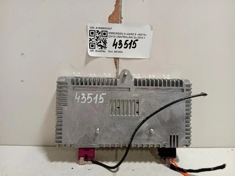 Centralina A1669003407 DAB RADIO CONTROLLO Mercedes Classe E W212 2013