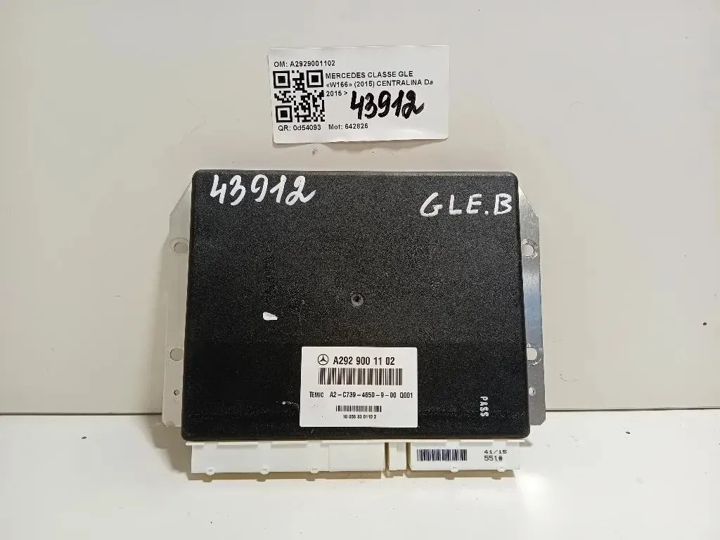 Centralina A2929001102 Mercedes Classe GLE W166 2015