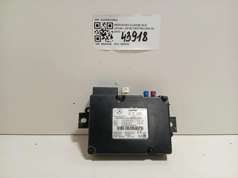 Centralina A2059000524 Mercedes Classe GLE W166 2015