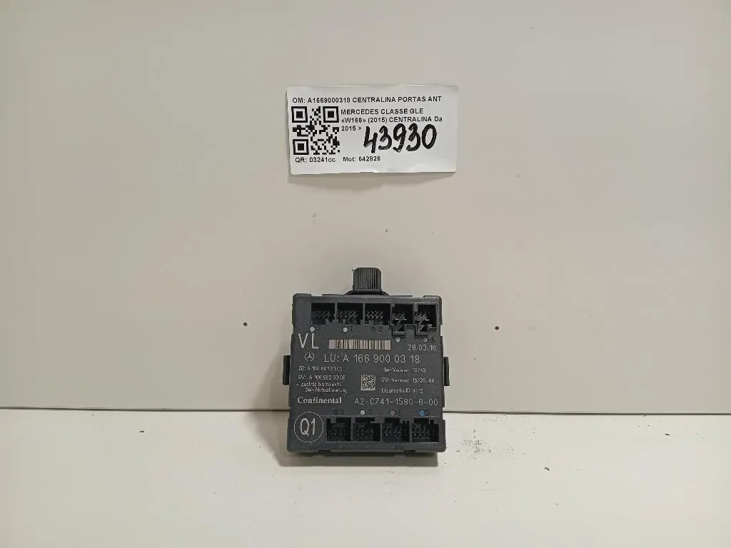 Centralina A1669000318 CENTRALINA PORTAS ANTSX Mercedes Classe GLE W166 2015