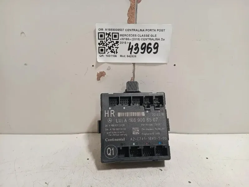 Centralina A1669006507 CENTRALINA PORTA POSTDX Mercedes Classe GLE W166 2015