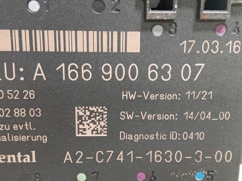 Centralina A16690063077 CENTRALINA PORTA POSTSX Mercedes Classe GLE W166 2015