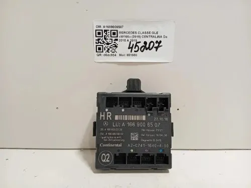 Centralina A1669006507 Mercedes Classe GLE W166 2015
