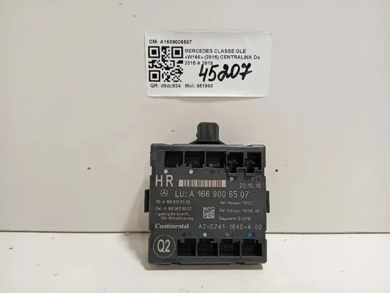 Centralina A1669006507 Mercedes Classe GLE W166 2015