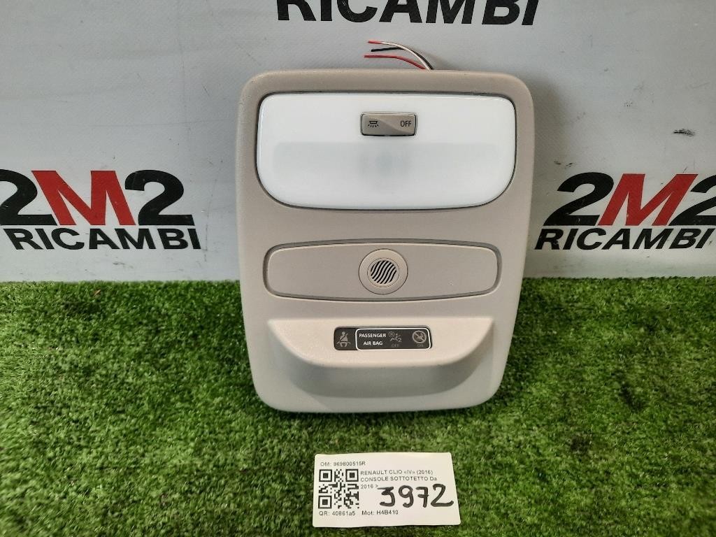 Console Sottotetto 969800515R LUCI CORTESIA Renault CLIO IV 2016