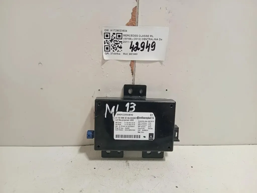 Centralina A1729023604 Mercedes Classe ML W166 2012