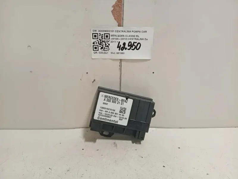 Centralina A0009003101 CENTRALINA POMPA CARBURANTE Mercedes Classe ML W166 2012