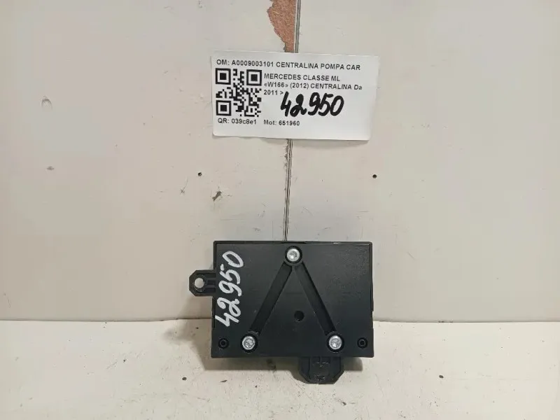 Centralina A0009003101 CENTRALINA POMPA CARBURANTE Mercedes Classe ML W166 2012