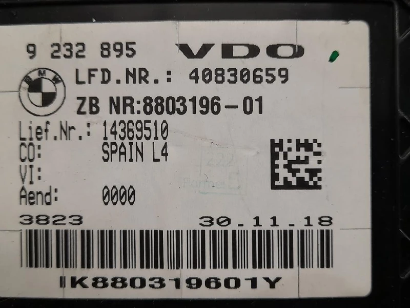 Contachilometri 9232895 Bmw Serie 3 F31 Touring 2015