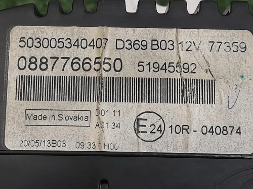 Contachilometri 0887766550 Fiat Panda III 2012