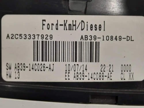 Contachilometri AB39-10849-DL Ford Ranger IV 2012