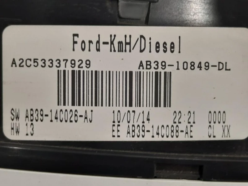 Contachilometri AB39-10849-DL Ford Ranger IV 2012