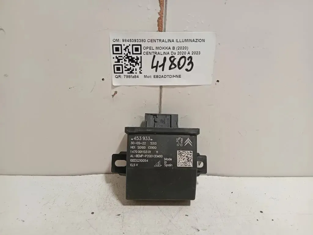 Centralina 9845393380 CENTRALINA ILLUMINAZIONE Opel Mokka B 2020