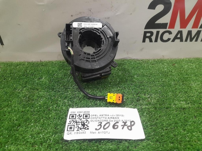 Contatto Airbag Guidatore 22914039 Opel Astra J 2012