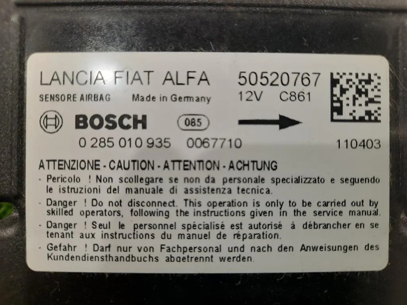 Centralina Air-bag 50520767 Alfa Romeo Giulietta 2010