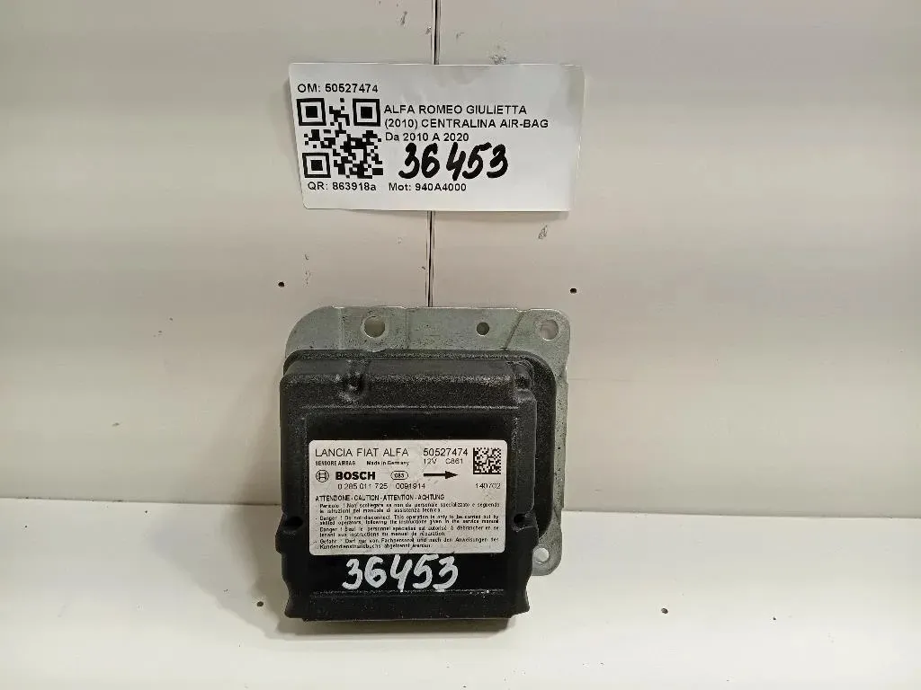 Centralina Air-bag 50527474 Alfa Romeo Giulietta 2010