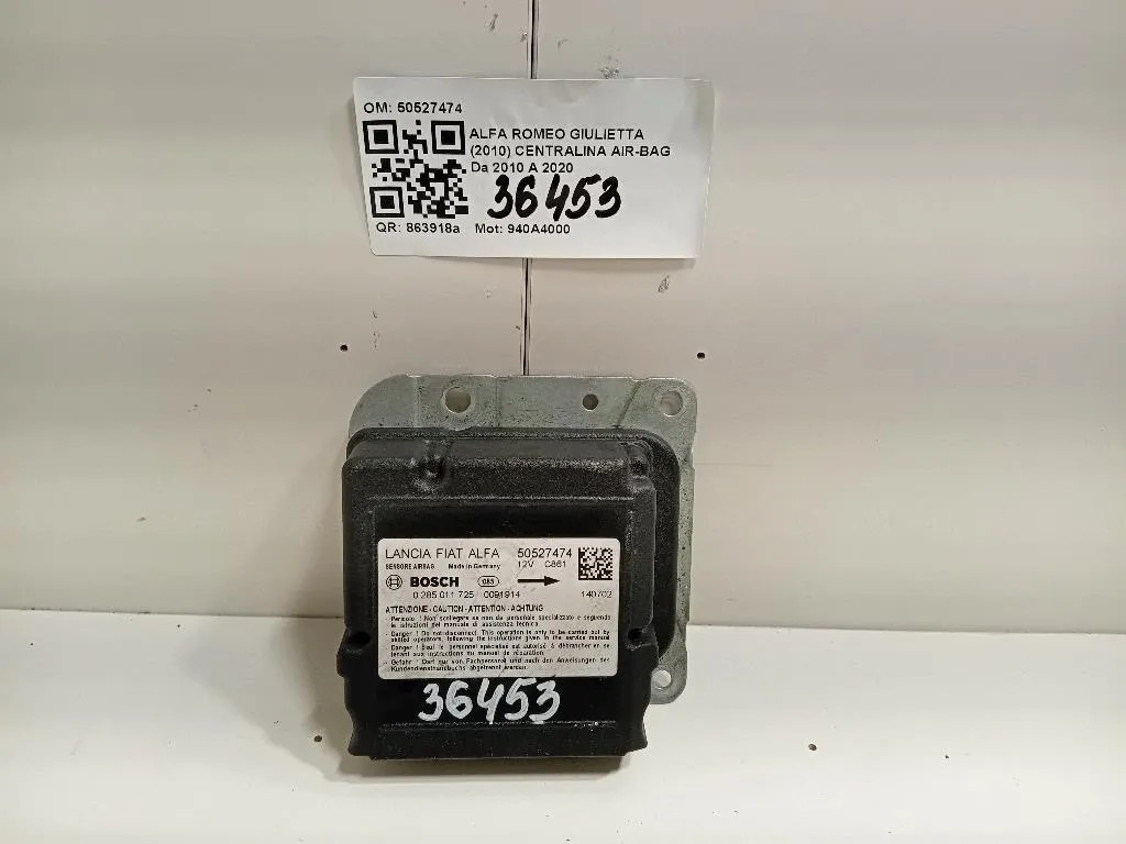Centralina Air-bag 50527474 Alfa Romeo Giulietta 2010