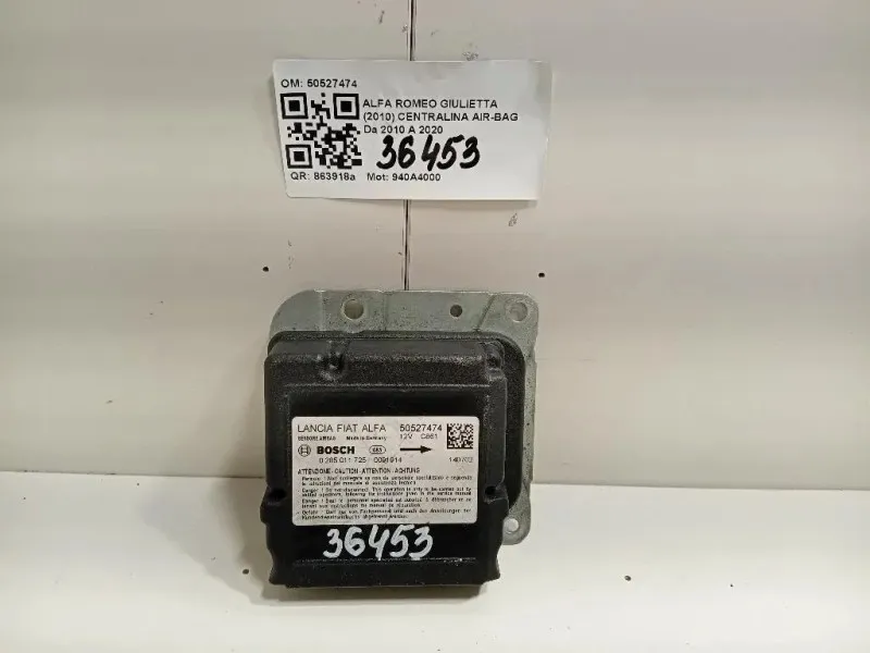 Centralina Air-bag 50527474 Alfa Romeo Giulietta 2010