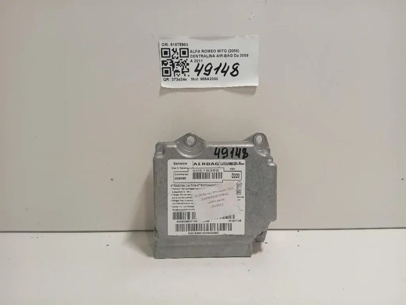 Centralina Air-bag 50518368 Alfa Romeo MITO 2008