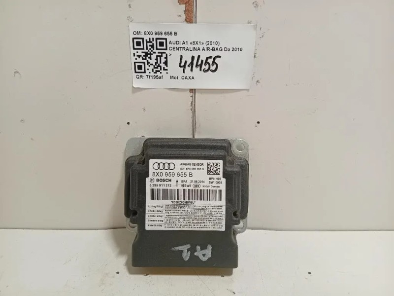 Centralina Air-bag 8X0 959 655 B Audi A1 8X1 2010