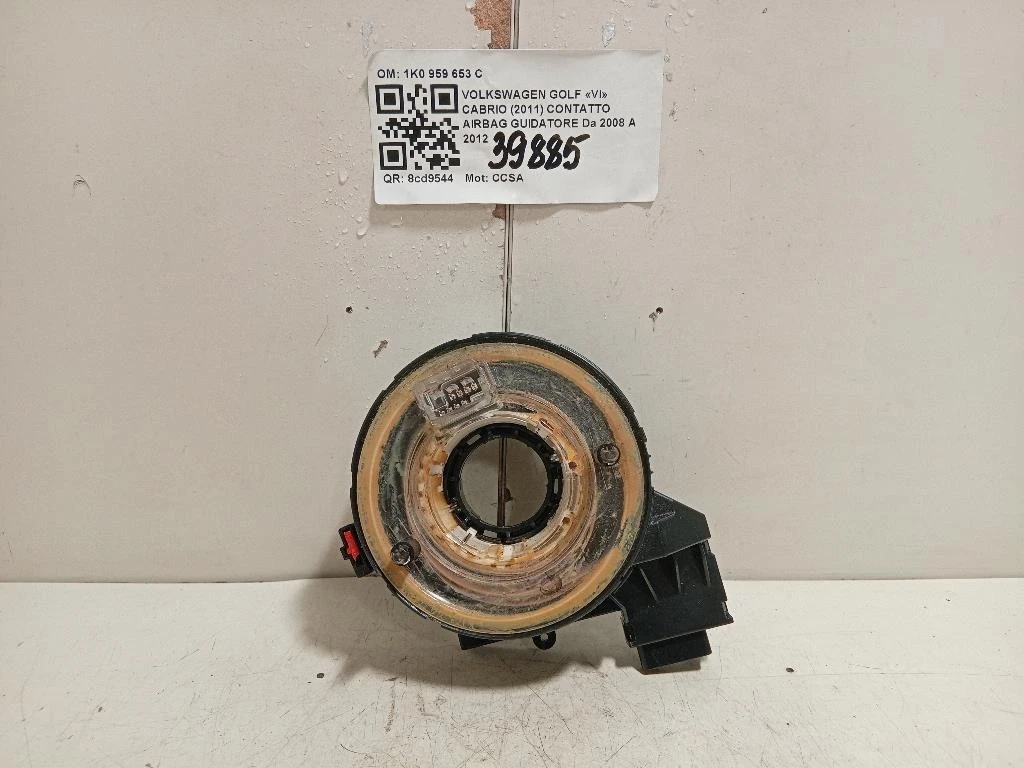 Contatto Airbag Guidatore 1K0 959 653 C CONTATTO AIRBAG SPIRALATO Volkswagen GOLF VI 2009