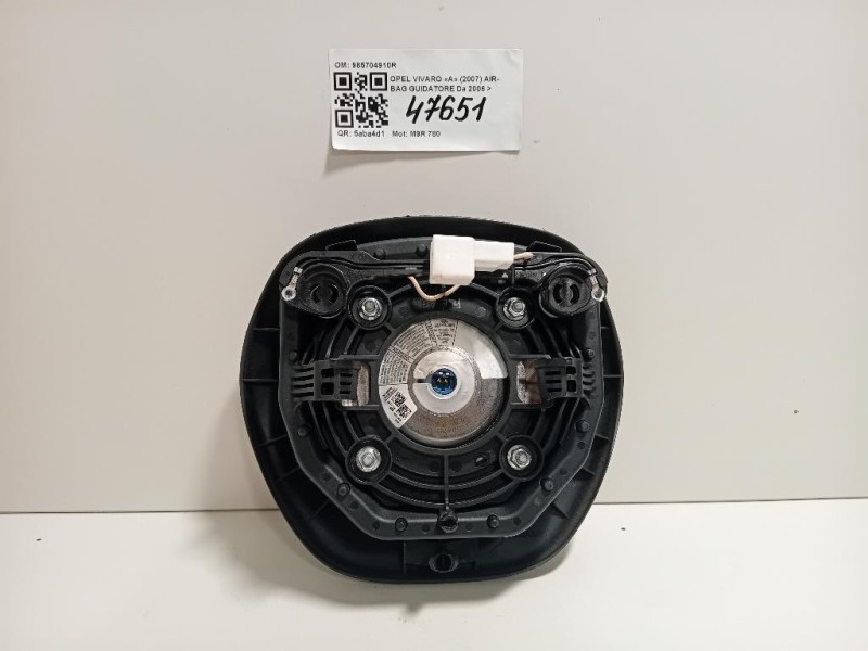 Air-bag Guidatore 985704910R Opel Vivaro A 2007