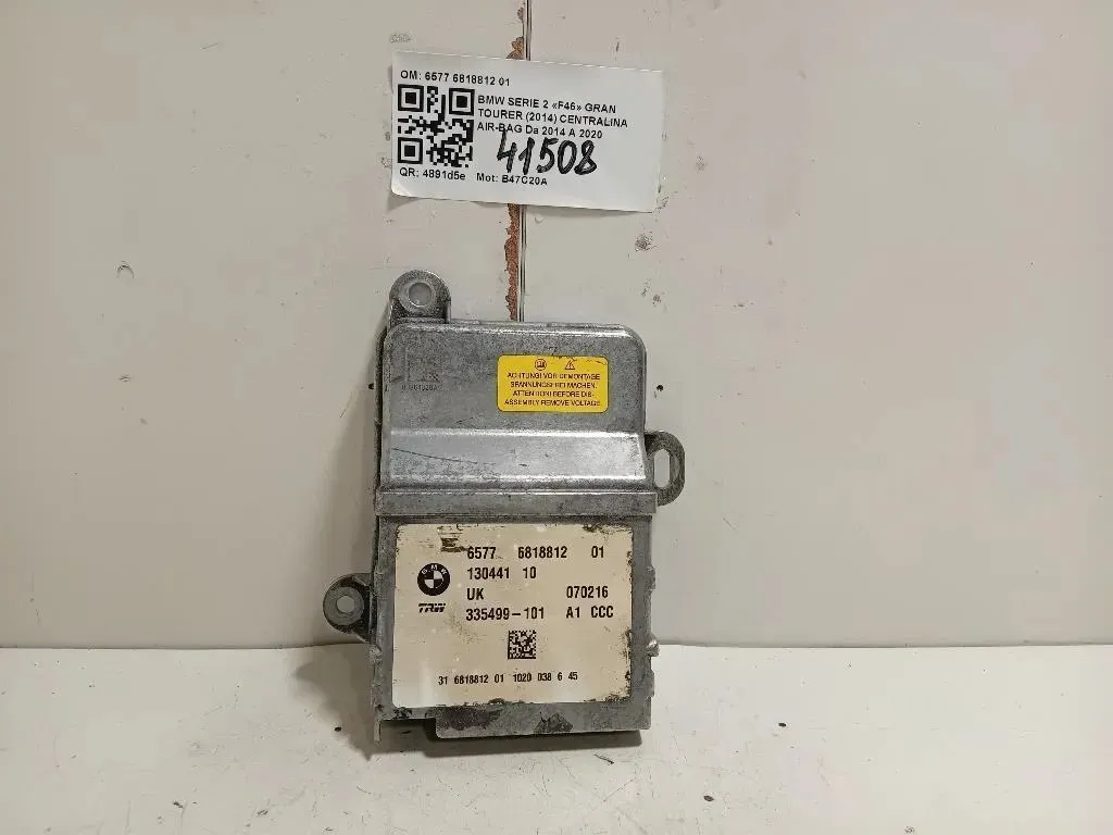 Centralina Air-bag 6577 6818812 01 Bmw Serie 2 F46 GRAN Tourer 2014