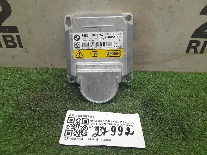Centralina Air-bag 34526878198 Bmw Serie 3 F30 Berlina 2015