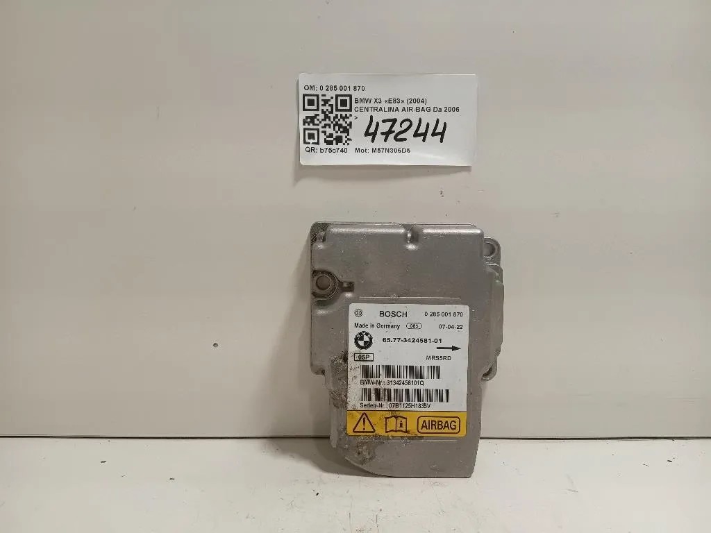 Centralina Air-bag 0 285 001 870 Bmw X3 E83 2004