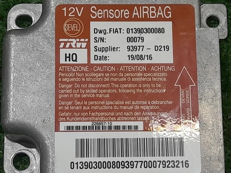 Centralina Air-bag 01390300080 Citroen Jumper III 2014