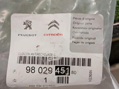 Convogliatore ARIA Radiatore INF 9802945180 Citroen C3 Picasso 2013