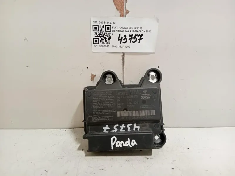 Centralina Air-bag 00051842713 Fiat Panda III 2012