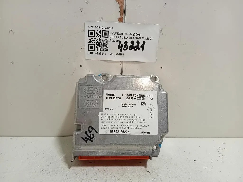 Centralina Air-bag 95910-0X200 Hyundai I10 I 2008
